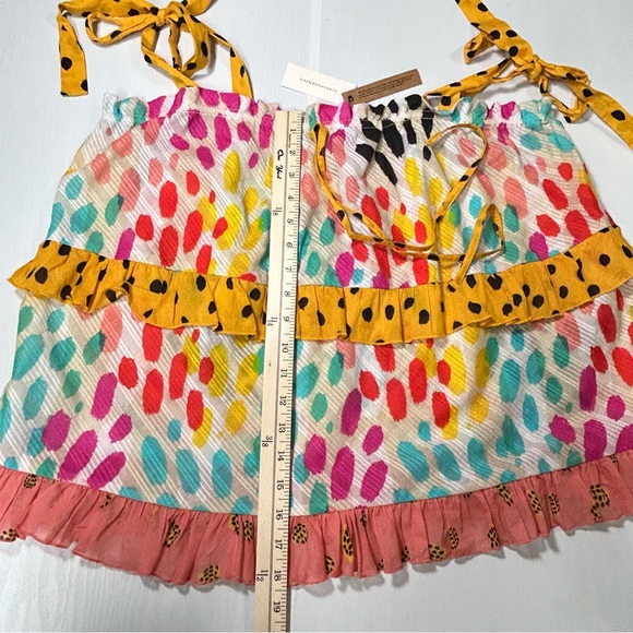 Anthropologie NWT Conditions Apply Ruffled Tie Strap Cami Sz XL - Picture 10 of 13